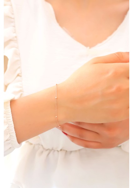 Top Model Hayalet Zincir Gümüş Bileklik 201020797