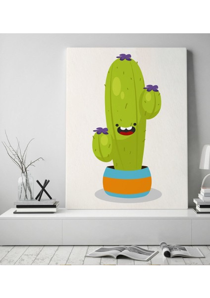 Gift Kaktüs Tasarımlı Kanvas Tablo 50X70CM-13