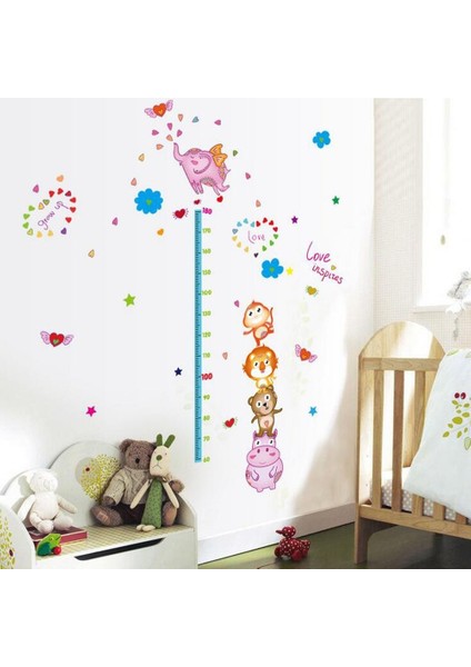 Anaokulu Yuva Kreş Bebek ve Çocuk Odası Boy Ölçer Duvar Dekoru Duvar Sticker fiyatları