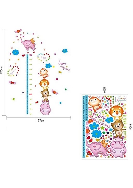 Anaokulu Yuva Kreş Bebek ve Çocuk Odası Boy Ölçer Duvar Dekoru Duvar Sticker indirimleri