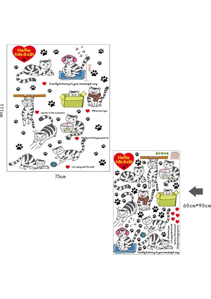Yaramaz Kediler Bebek ve Çocuk Odası Dekorasyonu Duvar Sticker