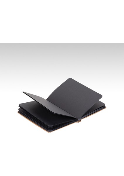 Siyah Iç Sayfalı - Sert Kraft Kapak Defter 9X14 cm - 64 Yaprak ve Tükenmez Kalemli fiyatları