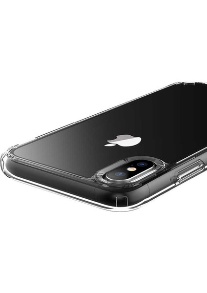 Apple iPhone x Uyumlu Kılıf Sert Şeffaf Güçlendirilmiş Kapak Transparent Hard Cover Case
