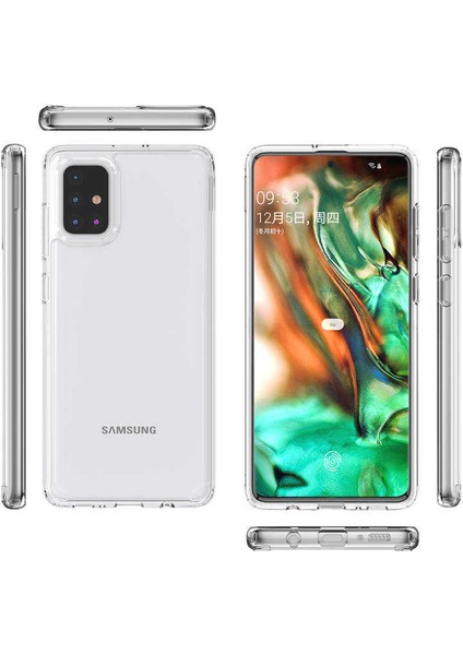 Samsung Galaxy A71 Uyumlu Kılıf Sert Şeffaf Güçlendirilmiş Kapak Transparent Hard Cover Case indirimleri