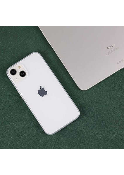 Apple iPhone 13 Mini Uyumlu Kılıf Case, Apple Serisi Özel Üretim, Kamera Korumalı, Şeffaf Sade Tasarım