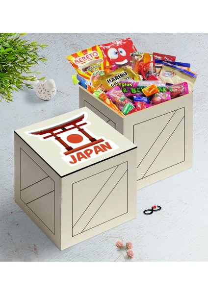 Gift Japan Tasarı mlı Ahşap Kutuda Nostaljik Lezzetler Seti