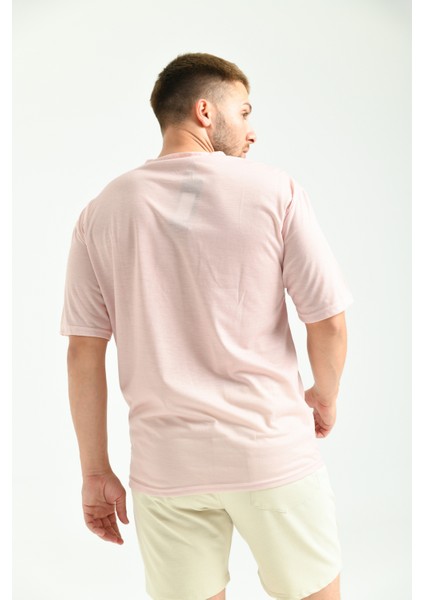 Gül Kurusu Owersize Baskılı T-Shirt modelleri