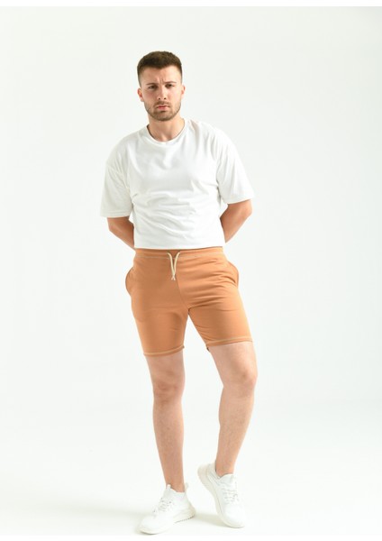 Camel Regular Fit Dikiş Detay Cepli Şort fırsatları