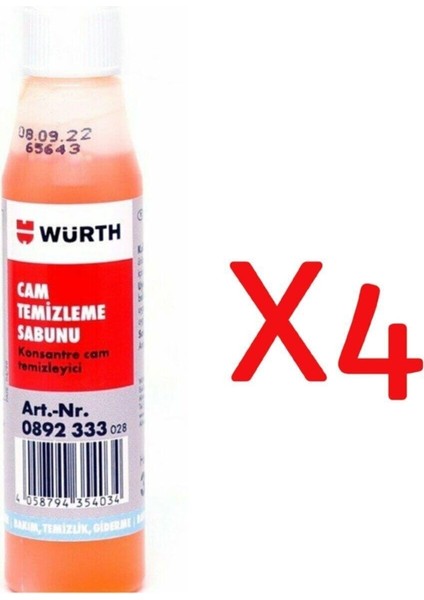 4 Adet - Cam Sabunu 0,32 Ml. 0,32 Ml.