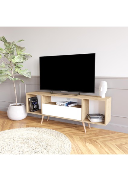 C1210 Rima Tv Ünitesi Sepet-Beyaz 150 cm