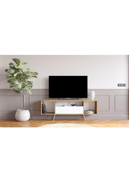 C1210 Rima Tv Ünitesi Sepet-Beyaz 150 cm