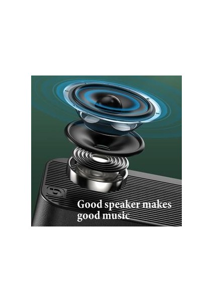 LED Bluetooth Hoparlör Fm Radyo Çalar Saat Kablosuz Müzik Boombox Subwoofer Aux USB Hoparlörler Taşınabilir Hoparlörler (Siyah) (Yurt Dışından) modelleri