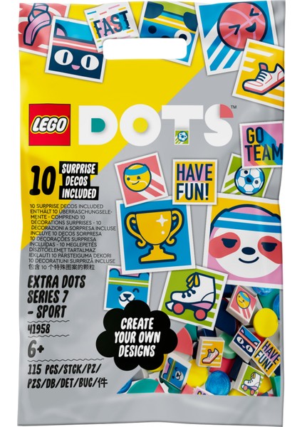 Dots Ekstra Dots Seri 7 # Spor 41958 - 6 Yaş ve Üzeri Çocukların El Sanatlarını Kişiselleştirmesi Için Aksesuarlar Içeren Kendin Yap Süsleme Seti (115 Parça)