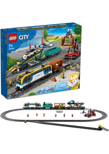 City Yük Treni 60336 - 7 Yaş ve Üzeri için Powered Up Teknolojili Oyuncak Yük Treni Yapım Seti (1153 Parça)