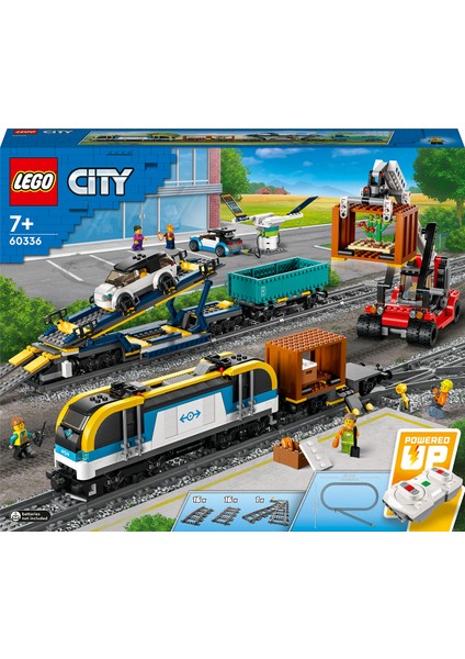 City Yük Treni 60336 - 7 Yaş ve Üzeri için Powered Up Teknolojili Oyuncak Yük Treni Yapım Seti (1153 Parça)