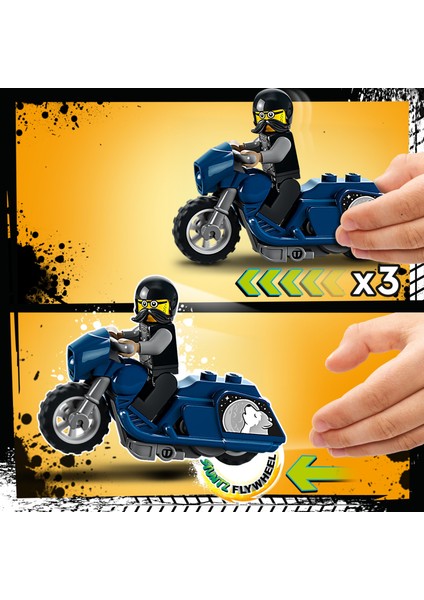 City Uzun Yol Gösteri Motosikleti 60331 - 5 Yaş ve Üzeri Çocuklar Için Volanlı Gösteri Motosikleti Oyuncak Yapım Seti (10 Parça)