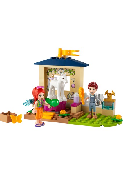Friends Midilli Yıkama Ahırı 41696 - 4 Yaş ve Üzeri Için Bir Midilli, Mia ve Daniel Mini Bebekleri Içeren Oyuncak Yapım Seti (60 Parça)