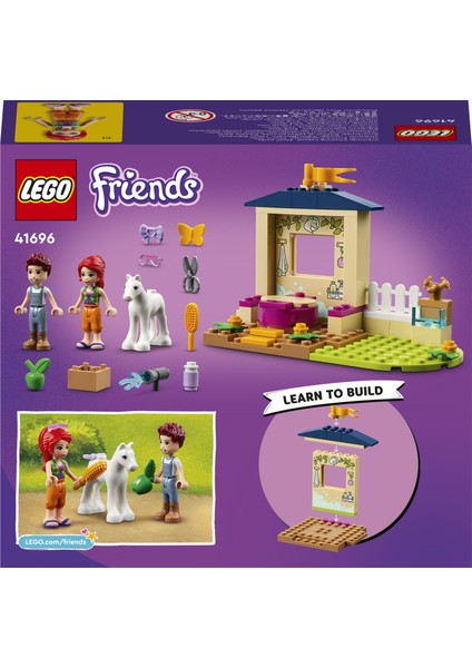 Friends Midilli Yıkama Ahırı 41696 - 4 Yaş ve Üzeri Için Bir Midilli, Mia ve Daniel Mini Bebekleri Içeren Oyuncak Yapım Seti (60 Parça)