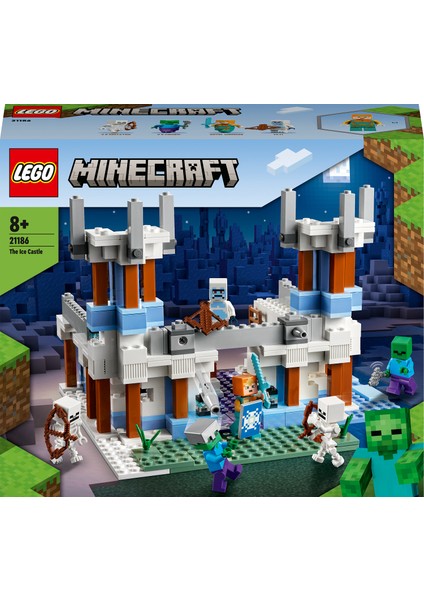 Minecraft® Buz Kalesi 21186 - 8 Yaş ve Üzeri Çocuklar Için Iskeletli Oyuncak Yapım Seti (499 Parça)