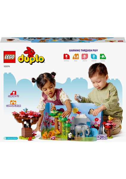 Duplo® Vahşi Asya Hayvanları 10974 - 2 Yaş ve Üzeri Çocuklar Için Vahşi Hayvan Oyuncak Yapım Seti (117 Parça)