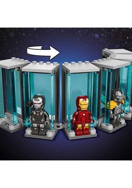 Marvel Iron Man Cephaneliği 76216 - 7 Yaş ve Üzeri Çocuklar Için Zırhlar, Minifigürler ve Süper Kahraman Aksiyonu Içeren Oyuncak Yapım Seti (496 Parça)