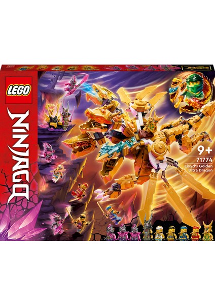 Ninjago Lloyd#un Altın Ultra Ejderhası 71774 - 9 Yaş ve Üzeri Çocuklar Için Aksiyon Dolu Oyuncak Ejderha Yapım Seti (989 Parça)