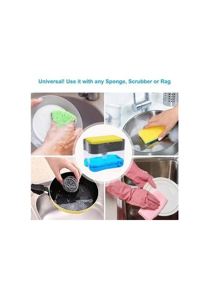 2 1söçü Raf Sabunluk Sabunluk Sabunluk ve Sünger Caddy 13 Ons Yüksek Kalite Sabun Pompası ve sünger Caddy | Taşınabilir Sabunluk (Yurt Dışından) modelleri
