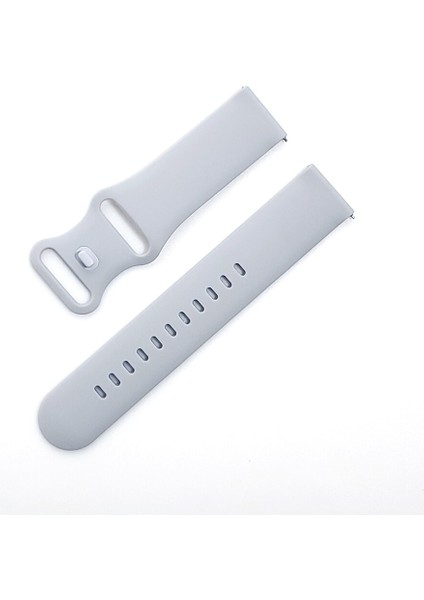 Apple Watch 4 ile Uyumlu Kayış Yumuşak Çift Tokalı 42-44MM Termoplastik Kordon Gri