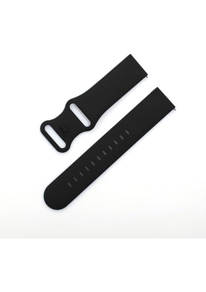 Apple Watch 5 ile Uyumlu Kayış Yumuşak Çift Tokalı 38-40MM Termoplastik Kordon Siyah