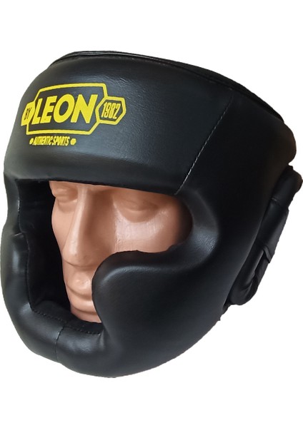 Leon Hardy Boks, Muay Thai ve Kick-Boks Antrenman Kaskı Siyah Sarı Large