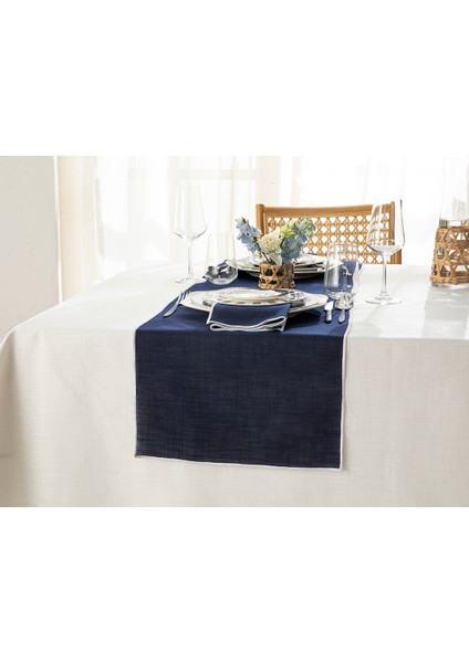 Grace Polyester Runner 40 x 150 cm Lacivert