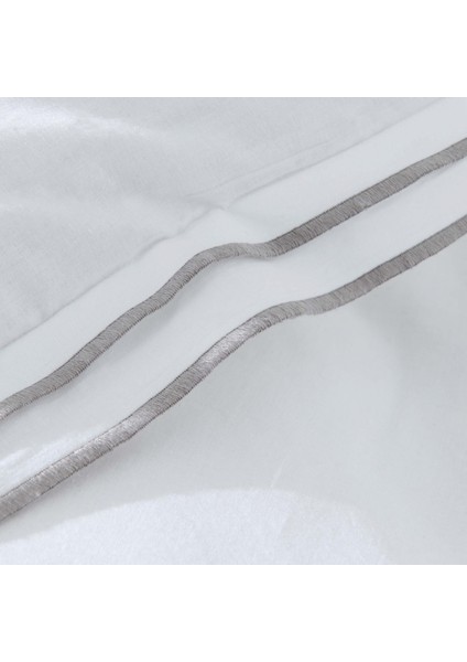 White Collection Victorie Gri Pikolu Percale Çift Kişilik Nevresim Takımı