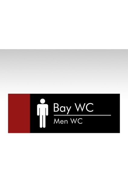 Wc Tuvalet Kapı Uyarı Yönlendirme Levhası 2'li Bay Bayan Set