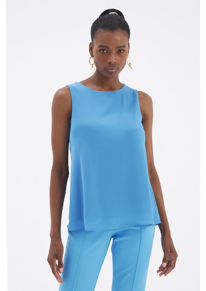 Kolsuz Salaş Bluz - Mavi