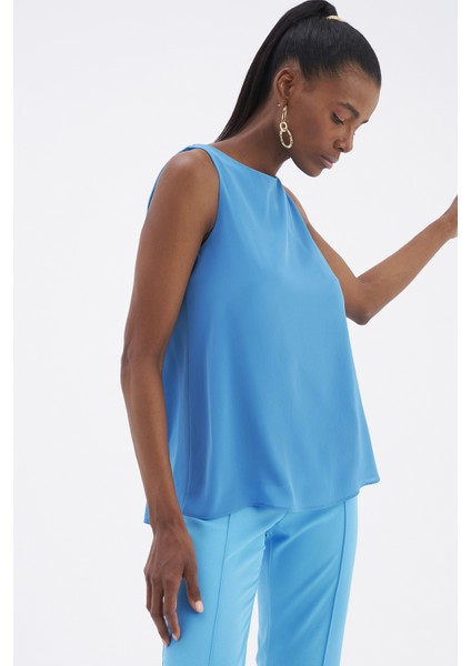 Kolsuz Salaş Bluz - Mavi fırsatları