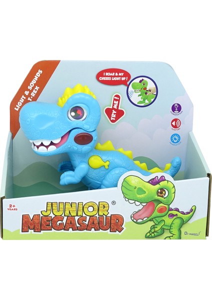 Sesli Işıklı T-Rex Mavi