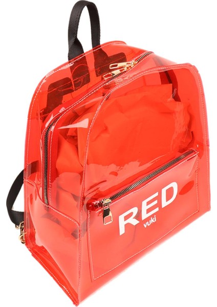 Kh Şeffaf Sırt Çantası Kırmızı Red