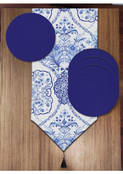 Vintage Damask 6'lı Supla ve Runner Set