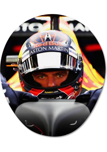 Max Verstappen - Formula 1 Bilek Destekli Mousepad Model - 2 Oval