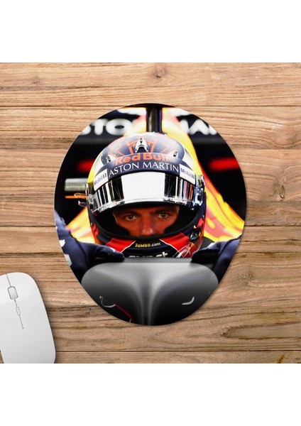 Max Verstappen - Formula 1 Bilek Destekli Mousepad Model - 2 Oval