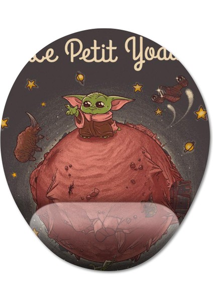 Le Petit Baby Yoda Bilek Destekli Mousepad Model - 1 Oval