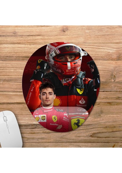 Ferrari Charles Leclerc Bilek Destekli Mousepad Model - 1 Oval