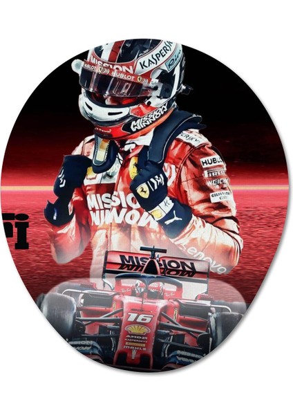 Ferrari Charles Leclerc Bilek Destekli Mousepad Model - 2 Oval