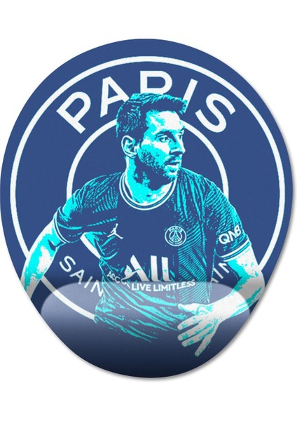 Messi Psg Bilek Destekli Mousepad Model - 3 Oval