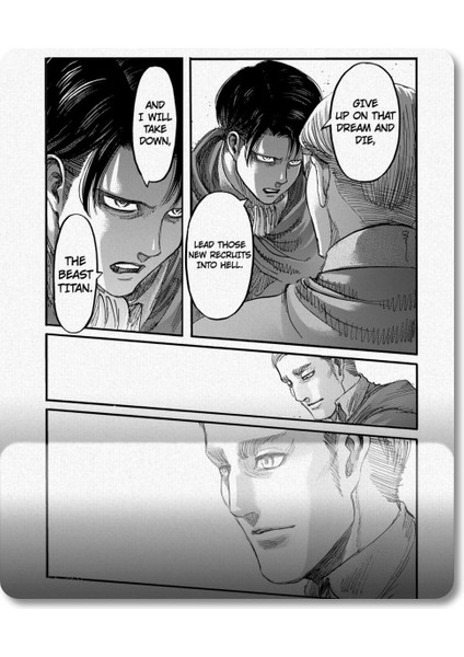Attack On Titan Manga Bilek Destekli Mousepad Model - 1