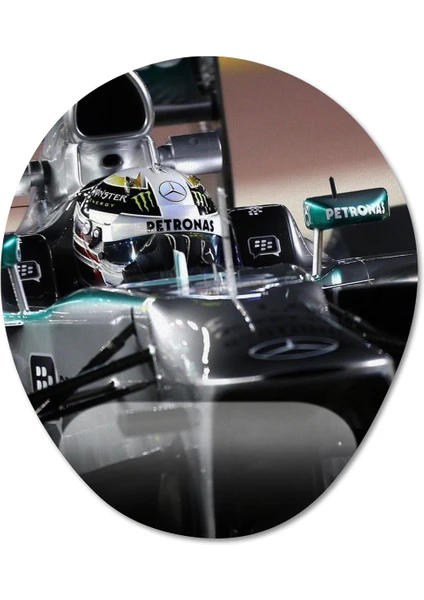 Lewis Hamilton (Mercedes / Formula 1) Bilek Destekli Mousepad Model - 3 Oval