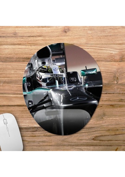 Lewis Hamilton (Mercedes / Formula 1) Bilek Destekli Mousepad Model - 3 Oval