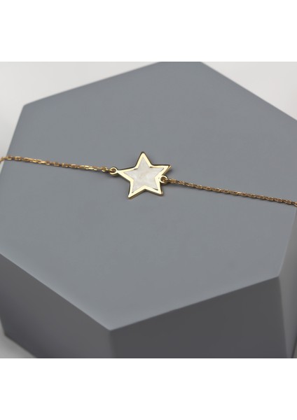 Gümüş Sedefli Yıldız Bileklik fiyatları