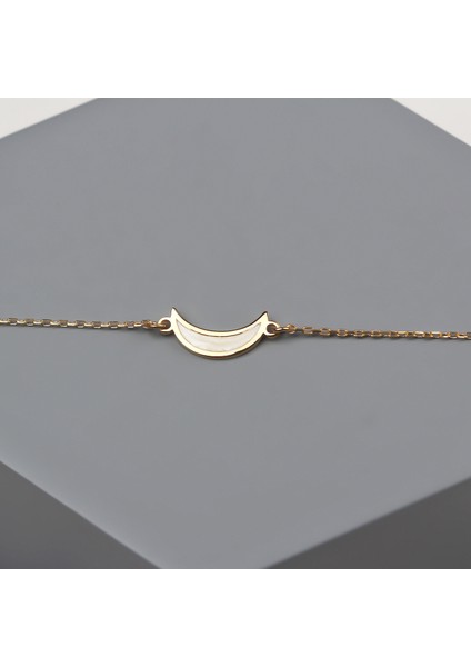 Gümüş Sedefli Hilal Bileklik