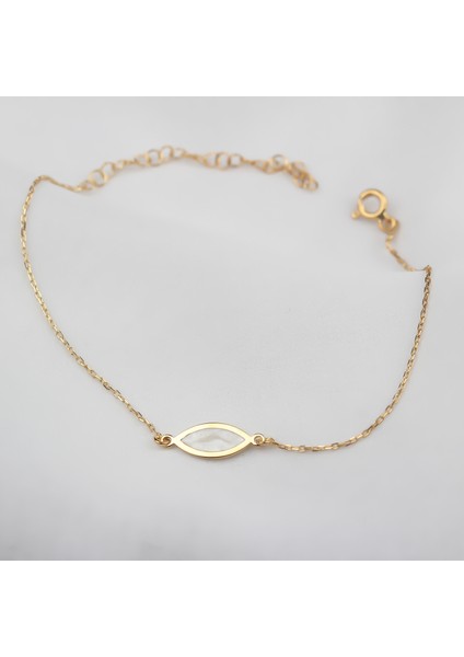 Gümüş Sedefli Geo Bileklik